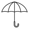Rainy umbrella icon, outline style