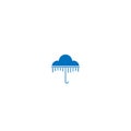 Rainy Umbrella logo icon concept