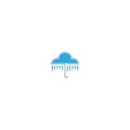 Rainy Umbrella logo icon concept