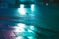 Rainy urban street night Royalty Free Stock Photo