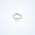 Rainy, vector best gray line icon