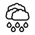 Rainy Vector Thick Line Icon For Personal And Commercial Use