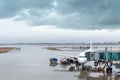 Rainy view of the airport