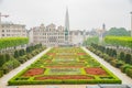 Rainy view of the famous Mont des Arts