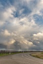 Rainy weather in late autumn. Wine route in Alsace Royalty Free Stock Photo