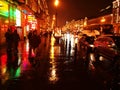 Rainy weather in St. Petersburg. Gloomy and rainy city on the Neva river. Details and close-up.