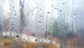 Rainy Window Close-up Royalty Free Stock Photo
