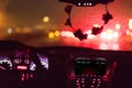 Rainy Windshield and Dashboard Royalty Free Stock Photo