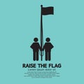 Raise The Flag Symbol Royalty Free Stock Photo