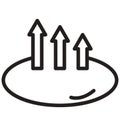 Raise, growth line isolated vector icon can be easily modified and edit Royalty Free Stock Photo