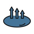 Raise, growth line isolated vector icon can be easily modified and edit Royalty Free Stock Photo