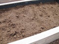 Raised bed refilled with soil Royalty Free Stock Photo