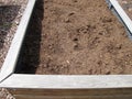 Raised bed refilled with soil Royalty Free Stock Photo