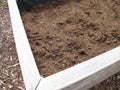 Raised bed refilled with soil Royalty Free Stock Photo