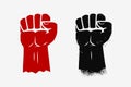 Raised clenched fist. Graphic symbol vector illustration Royalty Free Stock Photo