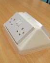 Raised Double Plug Socket Royalty Free Stock Photo