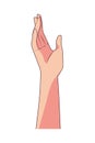 raised female hand