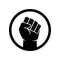 Raised fist symbol, Black Lives Matter Fist sign Royalty Free Stock Photo