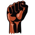 Black Power Raised Fists Symbols Slogan n Vector Illustration
