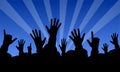 Raised Hands at a Concert