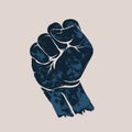 Raised up clenched fist Royalty Free Stock Photo