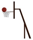 Image of basketball backboard, vector or color illustration Royalty Free Stock Photo