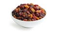 Raisin Bowl on Table Royalty Free Stock Photo