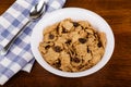 Raisin Bran in Bolw with Spoon Royalty Free Stock Photo