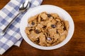 Raisin and Bran Flake Cereal with Milk Royalty Free Stock Photo