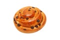 Raisin buns isolated on white background Royalty Free Stock Photo