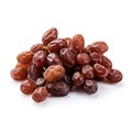 Raisin fruits isolated on white background