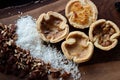 Raisin, pecan, and coconut butter tarts from a local cafe
