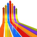 Raising color arrows Royalty Free Stock Photo