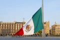 Raising Flag ceremony on Zocalo in Mexico City, Mexico