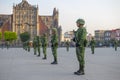 Raising Flag Guard of Honor in Mexico City, Mexico