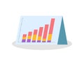 Raising Graphs and Charts on Triangle Paper Vector