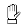 Raising Hand vector, Back to school line design icon