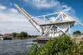 Raising Pegasus Bridge in Normandy Royalty Free Stock Photo