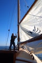 Raising the sail Royalty Free Stock Photo