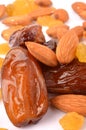 Raisins, almonds and dates