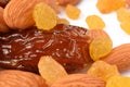 Raisins, almonds and dates