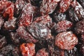 Raisins close up picture, selective focus