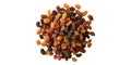 Raisins cluster spread isolated on transparent background Royalty Free Stock Photo