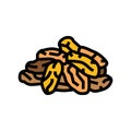 raisins dried fruit color icon vector illustration