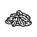 raisins dried fruit line icon vector illustration