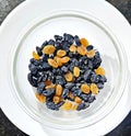 Raisins. Kishmish, the best source for energy, good for iron deficiency, a rich dryfruit, healthy food. Royalty Free Stock Photo