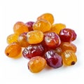 raisins small dried grapes in dark purple or golden yellow colo