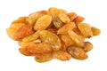 Raisins sultanas on white background. Closeup. Royalty Free Stock Photo