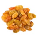 Raisins on white background. Closeup. Royalty Free Stock Photo