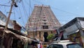 The Rajagopuram, or main gateway, to the Sri Ranganatha Swamy temple at Tiruchirappalli.